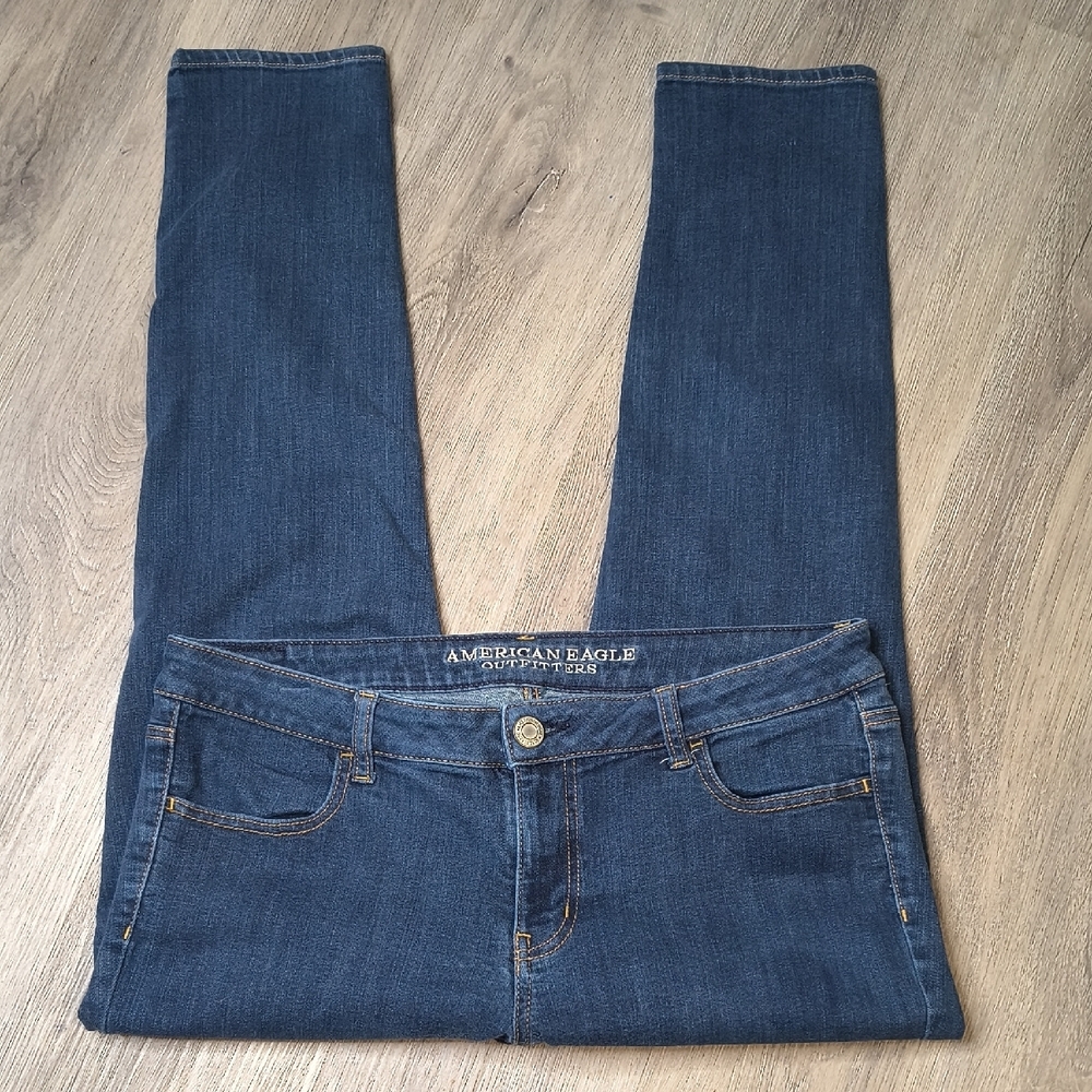 S1111 Mid Rise Stretch Jegging w/27" Inseam👖American Eagle Women's Size 16 Jean - Picture 2 of 6